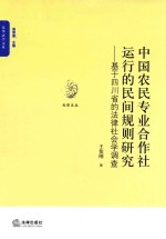 中国农民专业合作社运行的民间规则研究  基于四川省的法律社会学调查