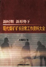 新时期 新形势下 现代煤矿矿长日常工作必备资料大全 技术矿长卷