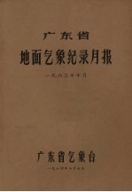 广东省地面气象纪录月报 1963年10月