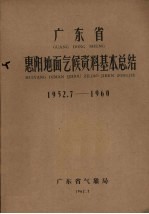 广东省惠阳地面气候资料基本总结 1952.7-1960