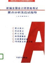 新编全国会计师资格考试要点分析及应试指导 A类