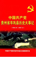 中国共产党贵州省岑巩县历史大事记