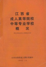 江西省成人高等院校中等专业学校概况