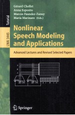 Nonlinear Speech Modeling and Applications Advanced Lectures and Revised Selected Papers