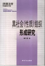 黑社会 性质 组织形成研究