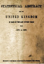 Statistical Abstract For The United Kingdom in Each of The Last Fifteen Years From 1871 to 1885.