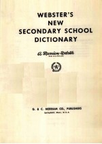 WEBSTER'S NEW SECONDARY SCHOOL DICTIONARY