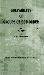 Solvability Of Groups of Odd Order