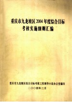 重庆市九龙坡区2004年度综合目标考核实施细则汇编