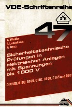 Sicherheitstechnische Prufungen in elektrischen anlagen mit Spannungen bis 1000V