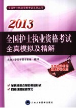 2013全国护士执业资格考试全真模拟及精解 全国护士执业资格考试用书