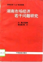 湖南市场经济若干问题研究