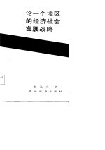 论一个地区的经济社会发展战略