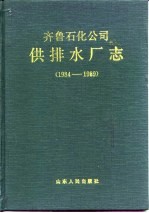 齐鲁石化公司供排水厂志 1984-1989