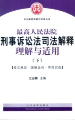 最高人民法院刑事诉讼法司法解释理解与适用  条文意旨·理解适用·审判实务  下