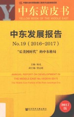 皮书系列 中东黄皮书 中东发展报告 No.19 2016-2017版