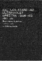 SADTLER STANDARD ULTRAVIOLET SPECTRA 1984-85 1981-85 SUPPLEMENTARY NUMERICAL