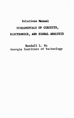 SOLUTIONS MANUAL FUNDAMENTALS OF CIRCUITS