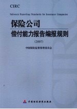 保险公司偿付能力报告编报规划 2007