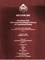 RECOMB 2002 Proceedings of the Sixth Annual International Conference on Computational Biology