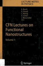 CFN Lectures on Functional Nanostructures Vol.1