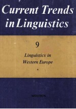 Current Trends in Linguistics Volume 9 Linguistics in Western Europe 1