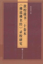 敦煌遗书二十卷本《佛说佛名经》录校研究