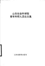 山东社会科学院青年科研人员论文集