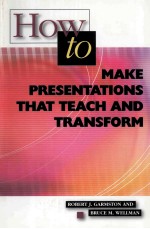 HOW TO MAKE PRESENTATIONS THAT TEACH AND TRANSFORM