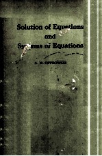 Solution of Equations and Systems of Equations