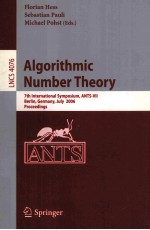 Algorithmic Number Theory 7th International Symosium