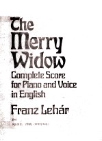 THE MERRY WIDOW COMPLETE SCORE FOR PIANO AND VOICE IN ENGLISH