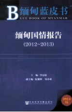 缅甸蓝皮书  缅甸国情报告  2012-2013