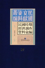 民国时期经济调查资料汇编  第17册