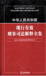 中华人民共和国现行有效刑事司法解释全集