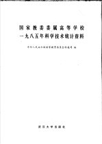 国家教委委属高等学校 1985年科学技术统计资料