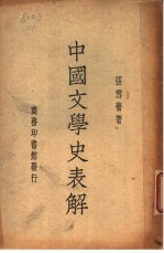 中国文学史表解