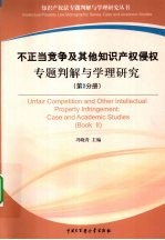 不正当竞争及其他知识产权侵权专题判解与学理研究 第2分册