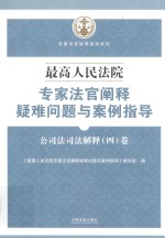 最高人民法院专家法官阐释疑难问题与案例指导 公司法司法解释卷 4