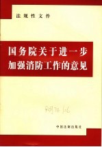 法规性文件 国务院关于进一步加强消防工作的意见