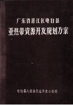 广东省湛江区电白县亚热带资源开发规划方案