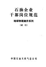 石油企业干部岗位规范 地球物理测井系列 试行