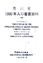 贵州省1990年人口普查资料 电子计算机汇总 中