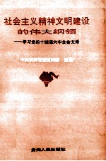 社会主义精神文明建设的伟大纲领 学习党的十四届六中全会文件