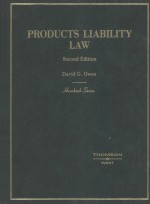 PRODUCTS LIABILITY LAW SECOND EDITION