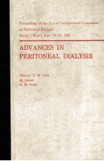 ADVANCES IN PERITONEAL DIALYSIS