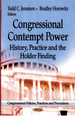 CONGRESSIONAL CONTEMPT POWER HISORY