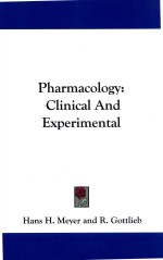 pharmacology clinical and experimental