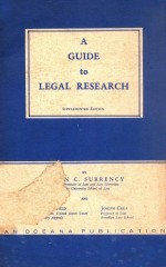 A GUIDE TO LEGAL RESEARCH SUPPLEMENTED EDITION