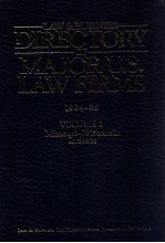 DIRECTORY OF MAJOR U.S. LAW FIRMS 1984-85 VOLUME 2 MISSOURI-WISCONSIN INDEXES